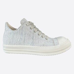 Rick Owens Cracked Milk Low Top Sneakers